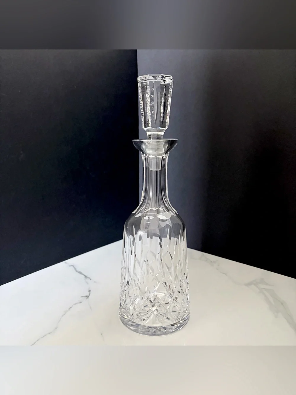 Tall Lismore Decanter with Stopper by Waterford Crystal